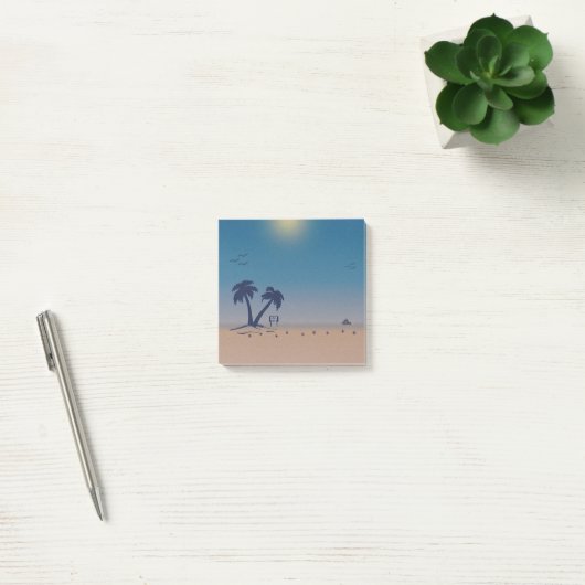 Palm Trees Beach Post-it® Notes (Kantoor)