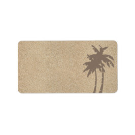 Palm Trees & Beach Sand Address Label
