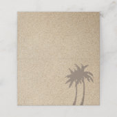 Palm Trees & Beach Sand Gevouwen Plaats Kaarten Plaatskaartje (Buitenkant ongevouwen)
