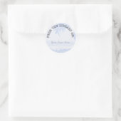 Palm Trees Beach Scene Ronde Sticker (Tas)