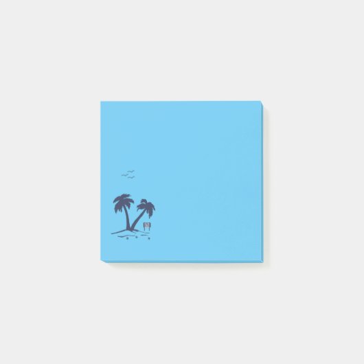 Palm Trees Beach Sky Blue Post-it® Notes (Voorkant)