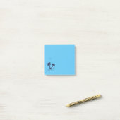 Palm Trees Beach Sky Blue Post-it® Notes (Op bureau)