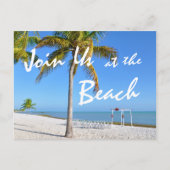 Palm Trees Beach Summer Save the Date Aankondigingskaart (Voorkant)