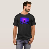 Palm Trees Beach Surfer Graphic Rustige T - shirts (Voorkant volledig)