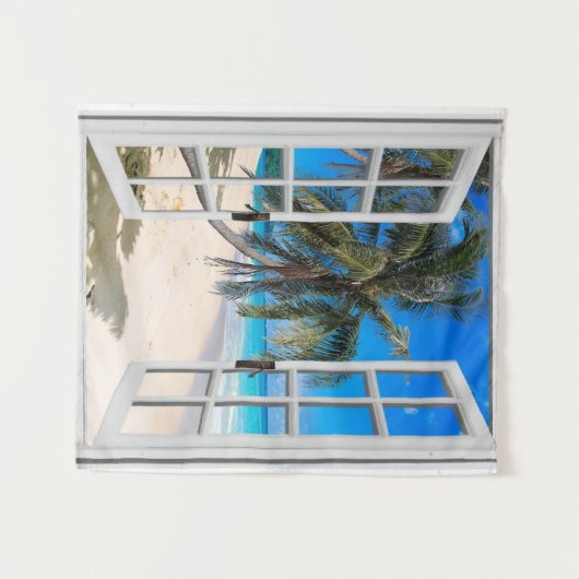 Palm Trees Beach Thleed Wall Hanging Wandkleed (Voorkant (horizontaal))
