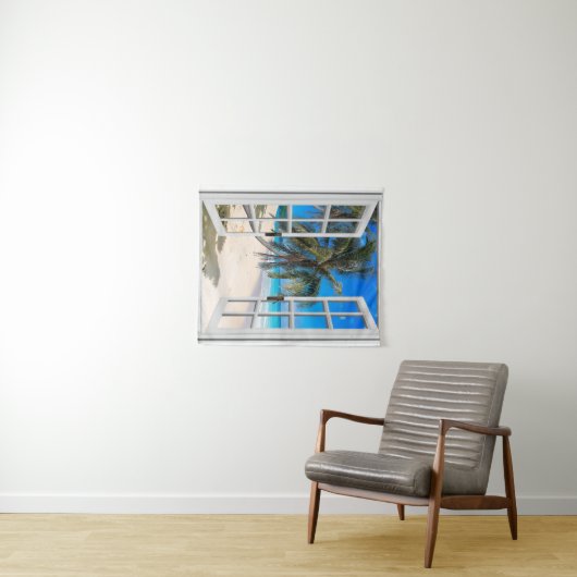 Palm Trees Beach Thleed Wall Hanging Wandkleed (In Situ (horizontaal))