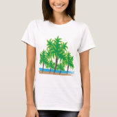 Palm Trees Beach Tropical T-shirt (Voorkant)
