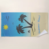 Palm Trees Beach Zomertijd! B Strandlaken (Voorkant)