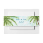 Palm Trees Belly Band Uitnodigingen Wikkel (Voorkant Voorbeeld)