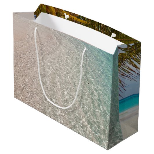 Palm Trees Bestemming Bruiloft Welkom Papieren Zak Large Cadeautasje (Achterkant Gekanteld)