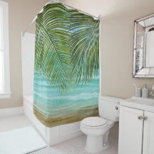 Palm Trees beuken Tropisch Shower Curtain