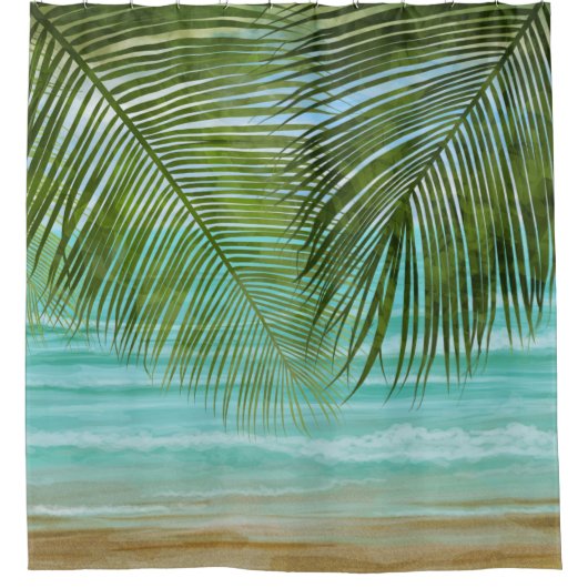 Palm Trees beuken Tropisch Shower Curtain Douchegordijn (Voorkant)