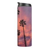 Palm Trees bij Sunset custom name tumbler Thermosbeker (Geroteerd rechts)