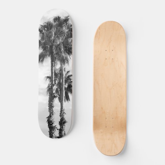 Palm Trees Black White #1 #wall #art Persoonlijk Skateboard (Voorkant)