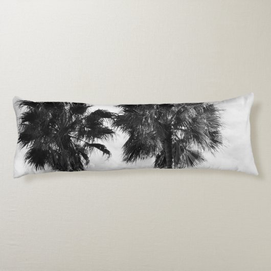 Palm Trees Black White #2 #wall #art Lichaamskussen (Achterkant)