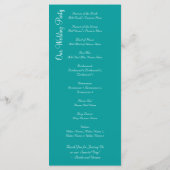 Palm Trees Blauwgroen Blue Beach Wedding Programs Programmakaart (Achterkant)