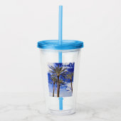 Palm Trees Blue Skies Acryl Drinkbeker (Voorkant)