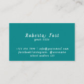 Palm Trees Blue Travel Agent Visitekaartje (Achterkant)