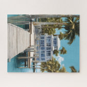 Palm Trees Boot Dock Puzzel Legpuzzel (Horizontaal)