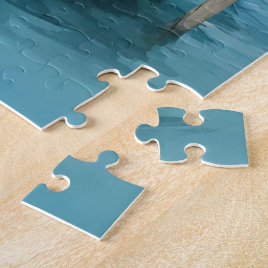 Palm Trees Boot Dock Puzzel Legpuzzel (Zijkant)