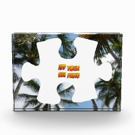 Palm Trees Border Puzzle Piece Cust. Fotoblok