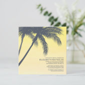 Palm Trees Bridal Shower Invitations Kaart (Staand voorkant)