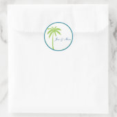 Palm Trees Bruiloft Favor Sticker (Tas)