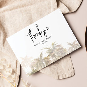Palm Trees Budget Hand-Lettered Wedding Dank u