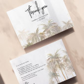 Palm Trees Budget Hand-Lettered Wedding Dank u