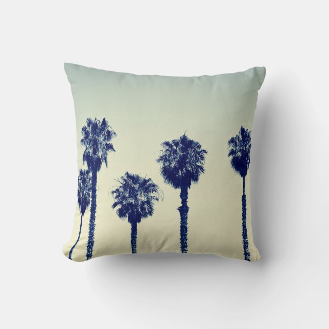 Palm Trees California Retro Sierkussen (Voorkant)