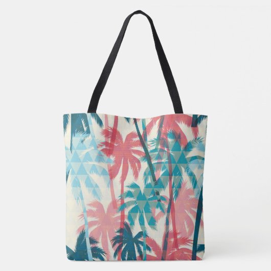 Palm Trees Canvas tas (Achterkant)