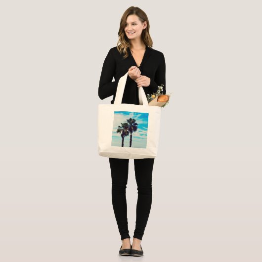 Palm Trees Canvas tas (Voorkant (model))