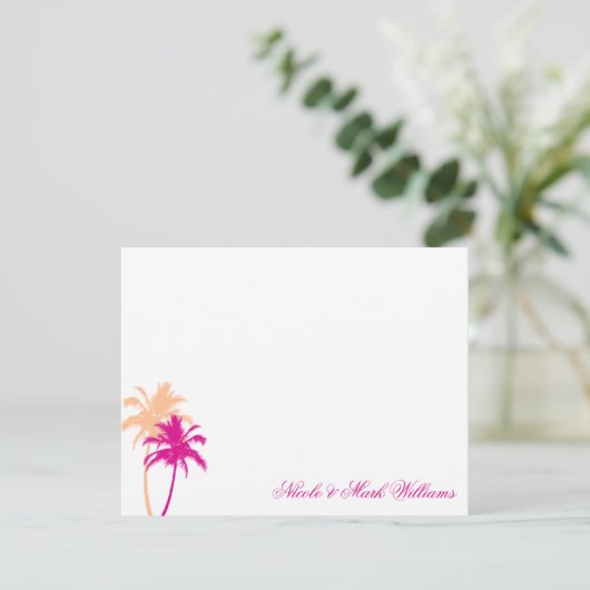 Palm Trees Custom Flat Dank u Kaarten (Staand voorkant)