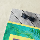 Palm Trees Deck Boards N.J. Beach Towel Strandlaken (In situ)