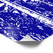 Palm Trees Design Blue en White Posterized Effect Perfect Poster (Hoek)