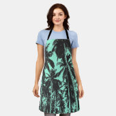Palm Trees Design in Black en Blue Schort (Gedragen)