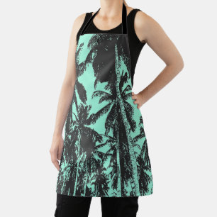 Palm Trees Design in Black en Blue Schort