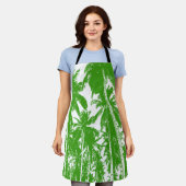 Palm Trees Design in Green and White Schort (Gedragen)