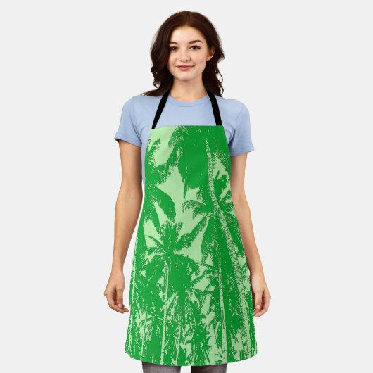 Palm Trees Design in Green Schort (Gedragen)