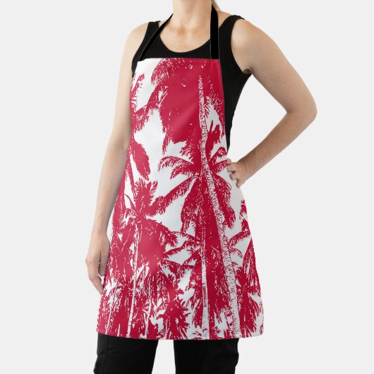 Palm Trees Design in Red and White Schort (Insitu)