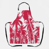 Palm Trees Design in Red and White Schort (Voorkant)