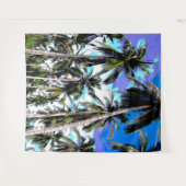 Palm Trees Design Posterised Effect Wandkleed (Voorkant (horizontaal))