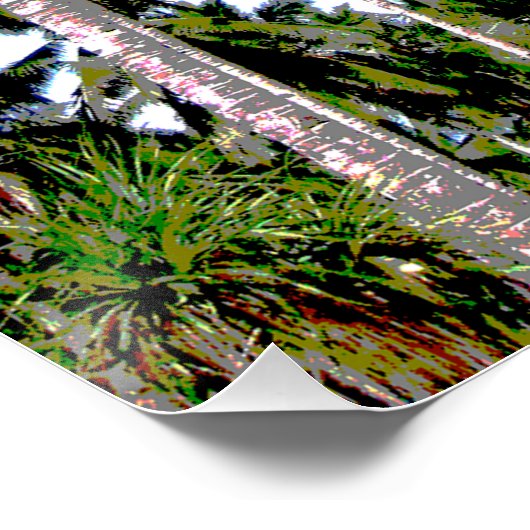 Palm Trees Design Posterized Effect Perfect Poster (Hoek)