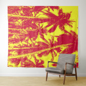 Palm Trees Design Red & Yellow Postered Effect T Wandkleed (In Situ (horizontaal))