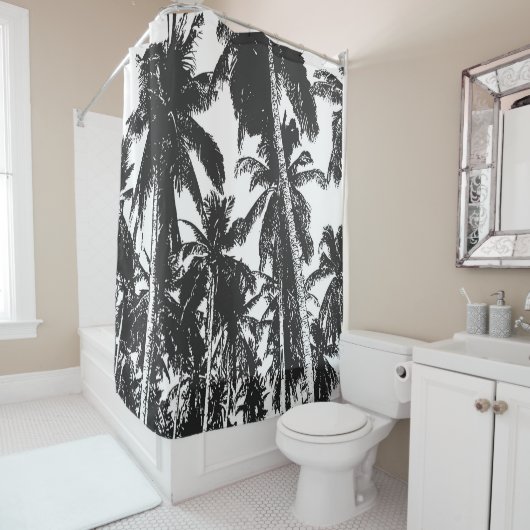 Palm Trees Design Shower Curtain Douchegordijn (In situ)