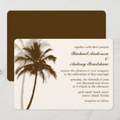 Palm Trees Destination Wedding Kaart (Voorkant / Achterkant)