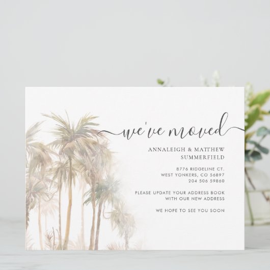 Palm Trees die naar huis gaan We hebben Waterverf (Staand voorkant)