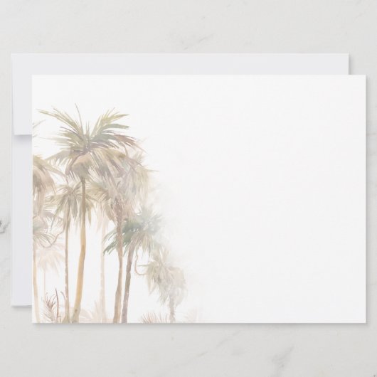 Palm Trees die naar huis gaan We hebben Waterverf (Achterkant)