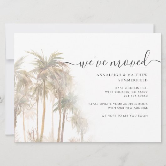 Palm Trees die naar huis gaan We hebben Waterverf  (Voorkant)