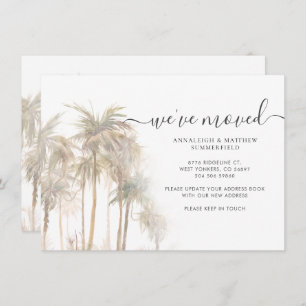 Palm Trees die Thuisverandering van Adres bewegen Aankondiging